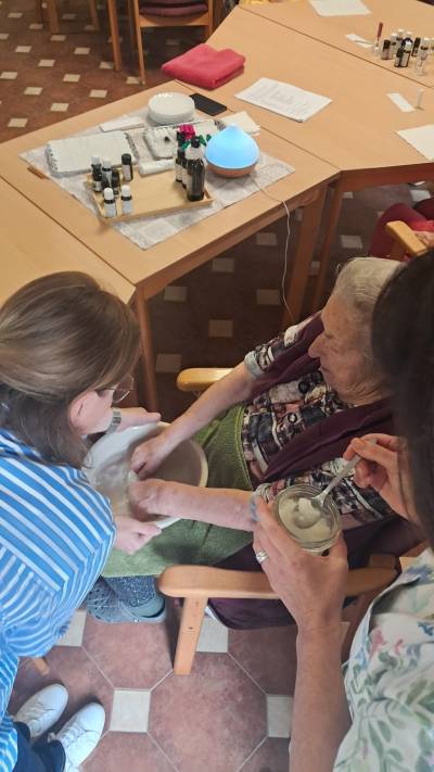 Příprava na aroma peeling rukou