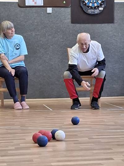 Přátelský turnaj ve hře Boccia v e stacionáři Klíček